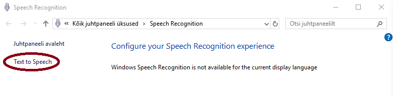 Speech Recognitoin sätted
